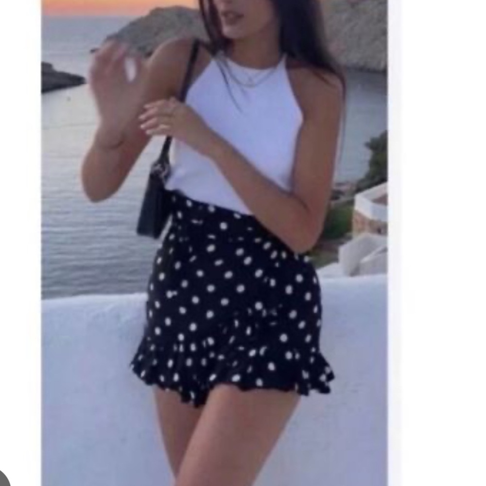 Zara polka dot wrap short